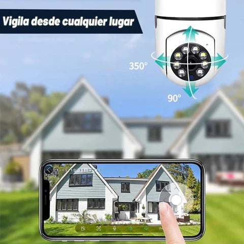 FOCO CÁMARA WIFI DE SEGURIDAD 1080P 360°