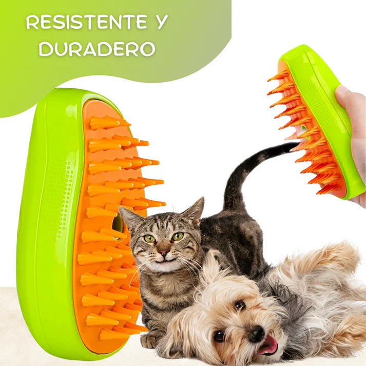 Cepillo de vapor para perros y gatos 3 en 1 auto limpiante (elimina el mal olor)